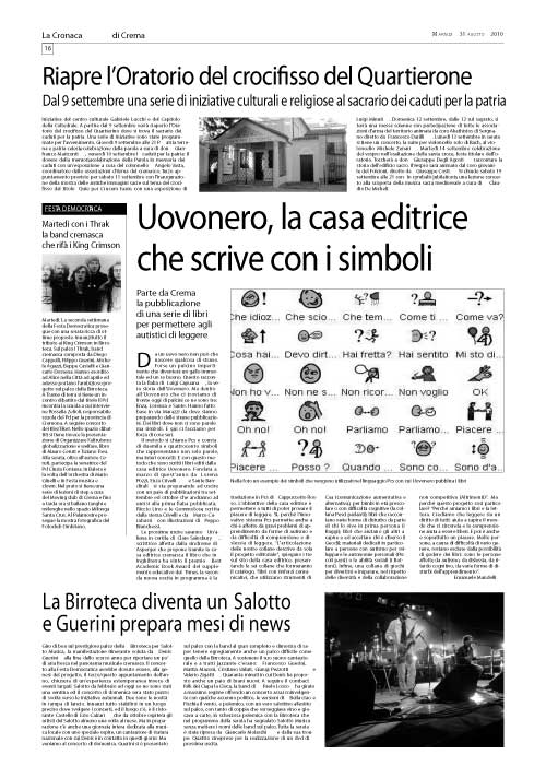 Cronaca del 31 agosto 2010